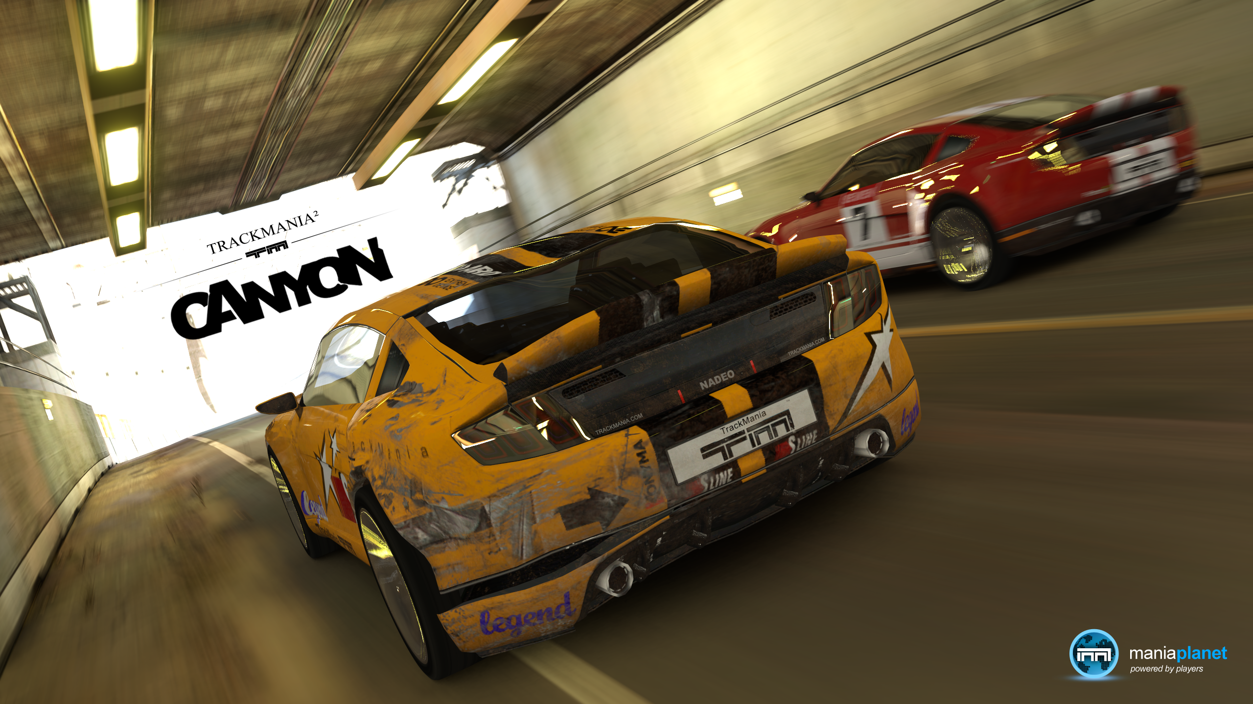 Een eerste screenshot van TrackMania 2 met omgevingen en het model van een auto